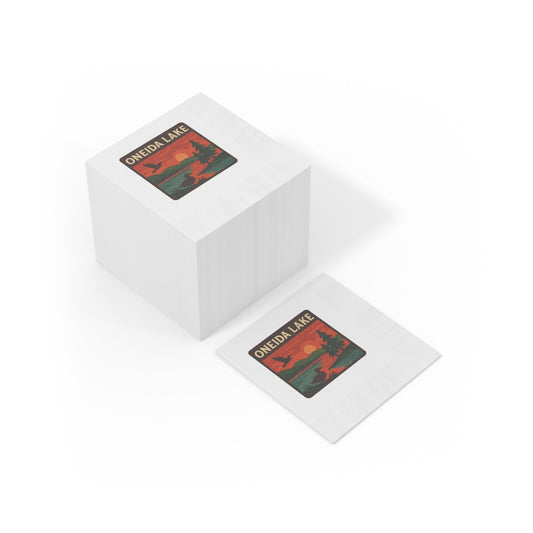 Oneida Lake White Coined Napkins