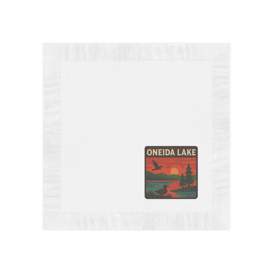 Oneida Lake White Coined Napkins