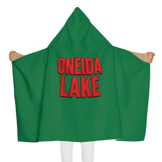 Oneida Lake Youth Hooded Towel - Design, Kids Bathrobe for Pool, Beach, Swimming, Summer Fun, Gift for Children