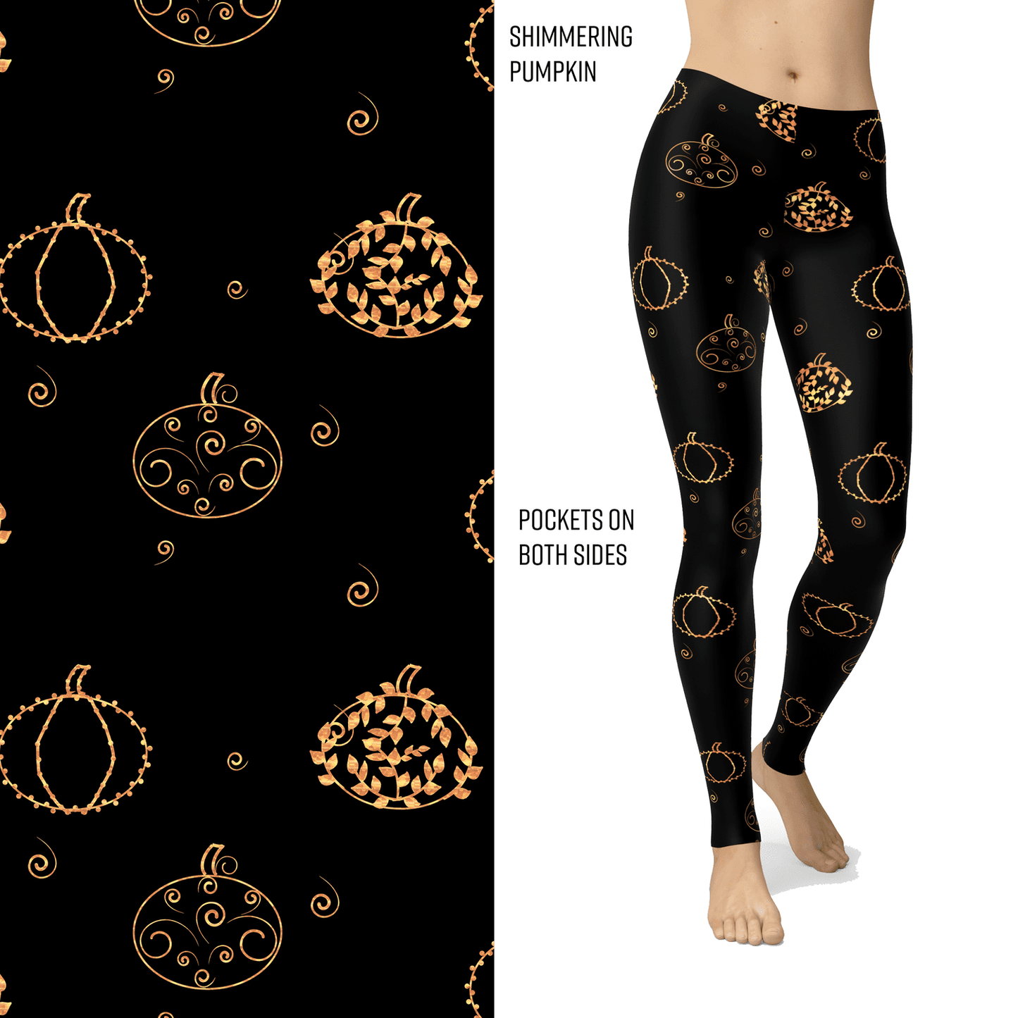 Shimmering Glitter Pumpkins and Pockets