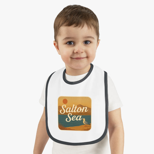 Salton Sea Baby Contrast Trim Jersey Bib