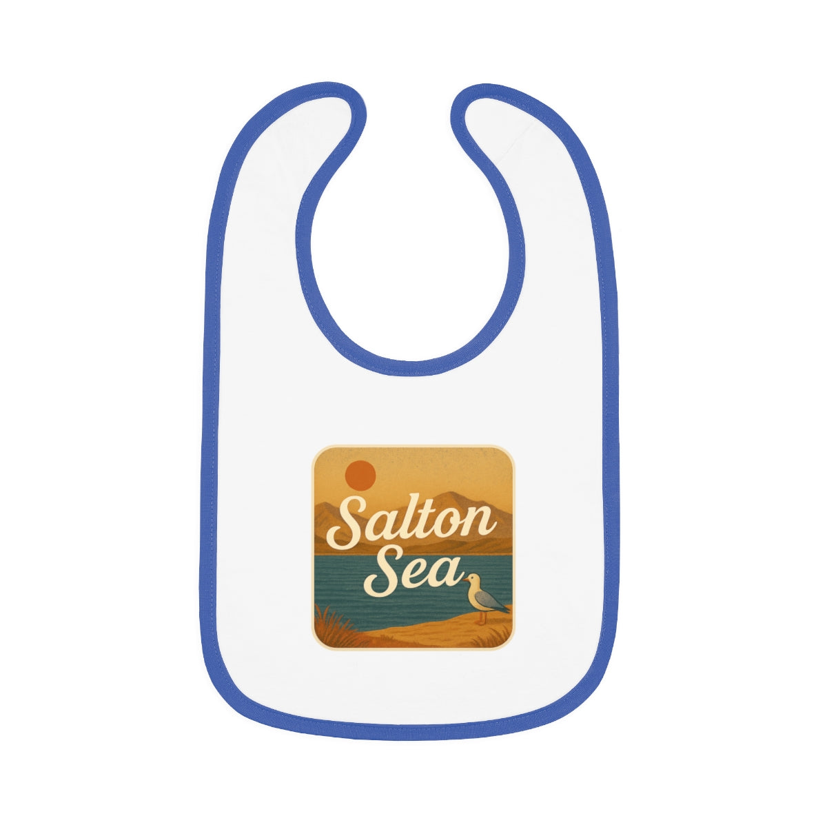 Salton Sea Baby Contrast Trim Jersey Bib