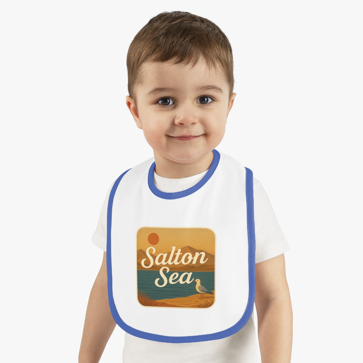 Salton Sea Baby Contrast Trim Jersey Bib