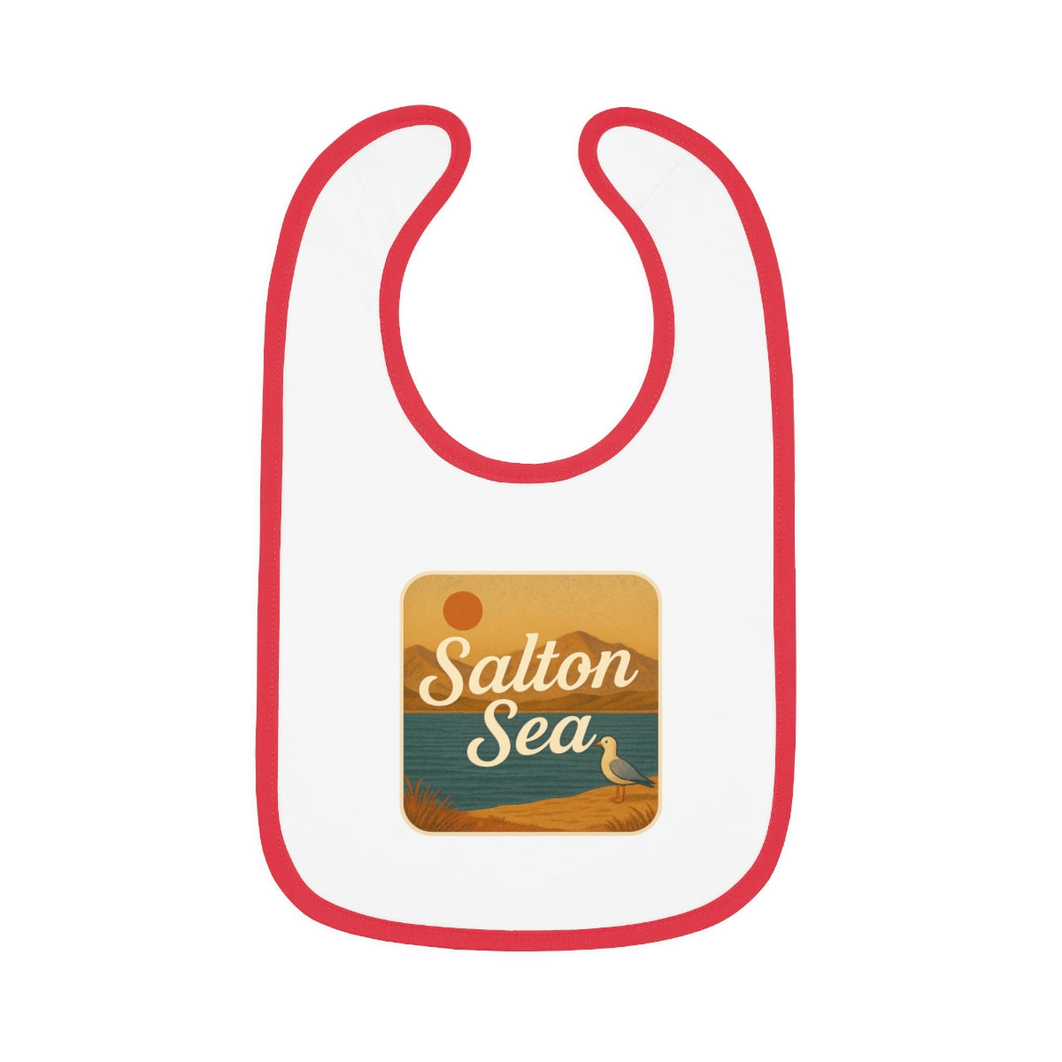 Salton Sea Baby Contrast Trim Jersey Bib
