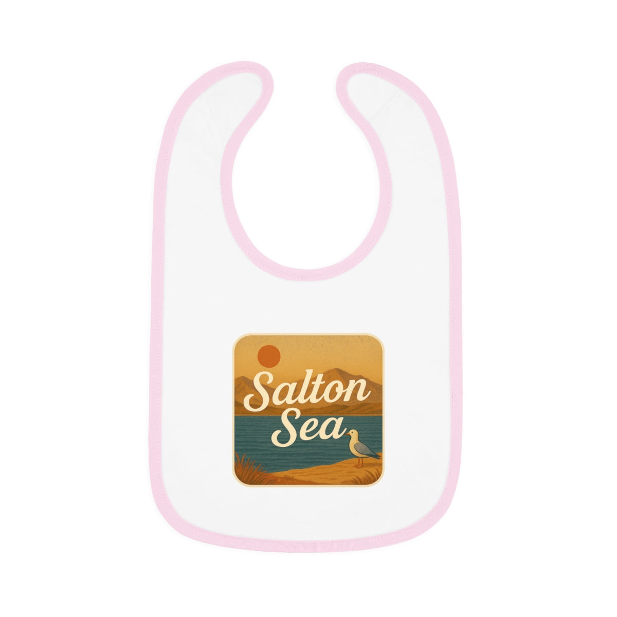 Salton Sea Baby Contrast Trim Jersey Bib