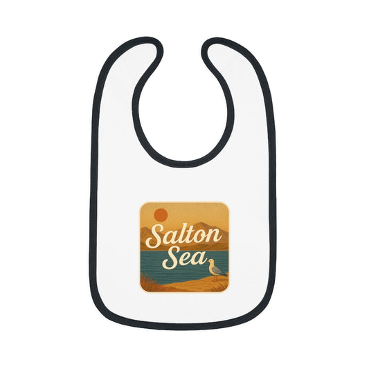 Salton Sea Baby Contrast Trim Jersey Bib