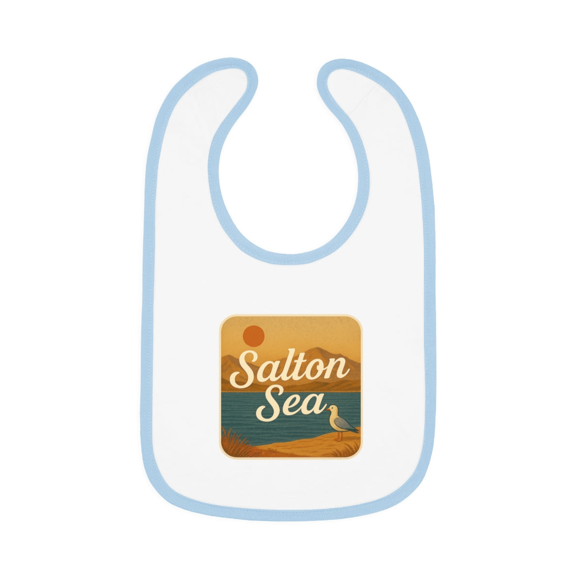 Salton Sea Baby Contrast Trim Jersey Bib