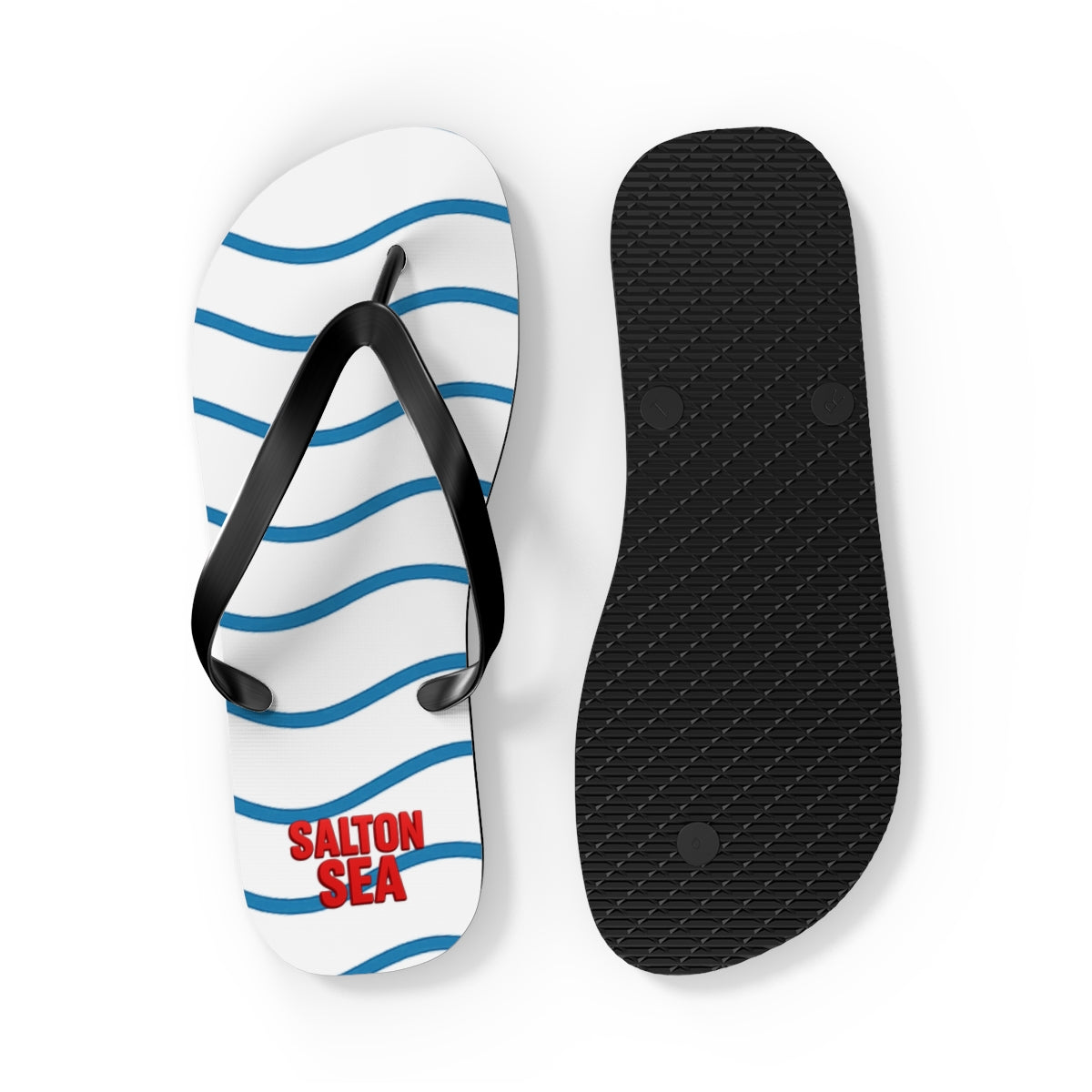 Salton Sea Beachy Vibes Flip Flops - Summer Sandals, Poolside Footwear, Vacation Essentials, Casual Summer Shoes, Beach Accessories