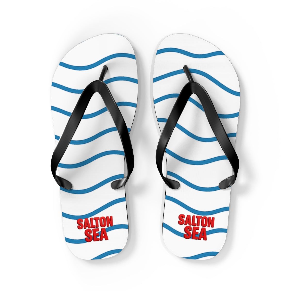 Salton Sea Beachy Vibes Flip Flops - Summer Sandals, Poolside Footwear, Vacation Essentials, Casual Summer Shoes, Beach Accessories