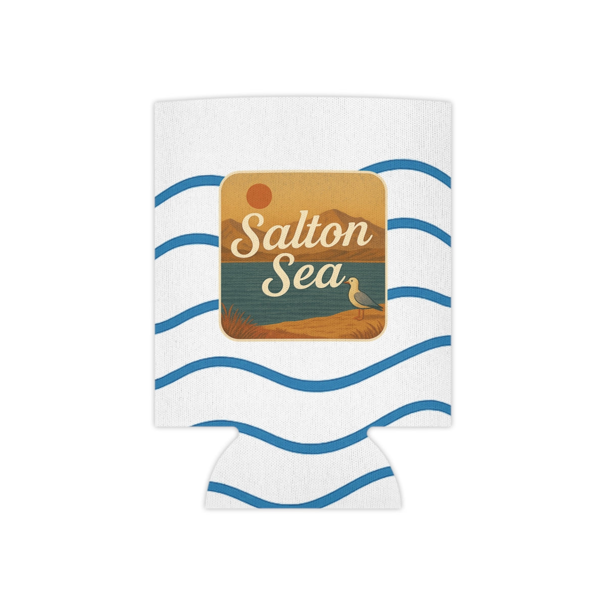 Salton Sea Can Cooler | Vintage Lake House Drink Holder, Outdoor Party Favor, Moose Design, Camping Gear, Summer BBQ Essential
