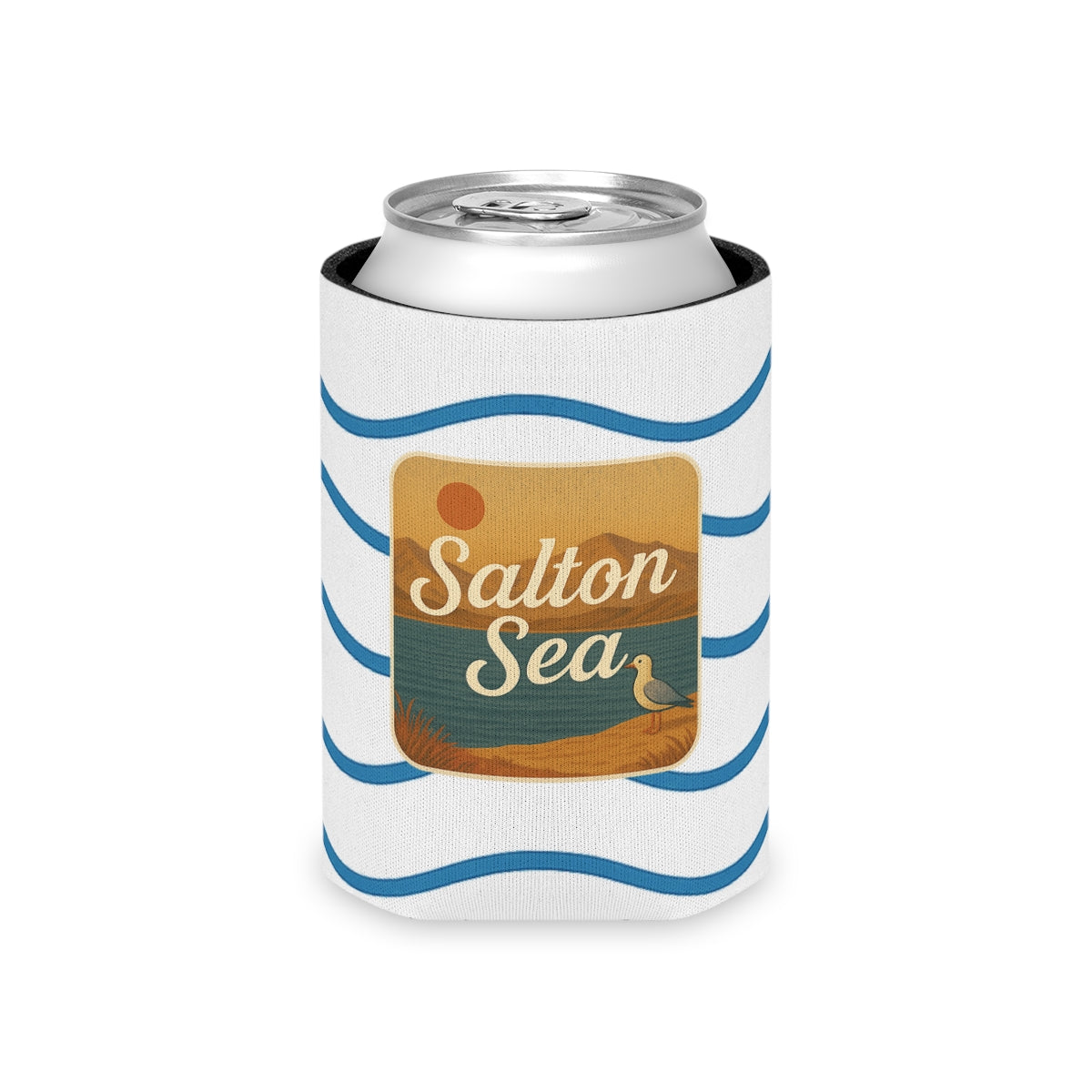 Salton Sea Can Cooler | Vintage Lake House Drink Holder, Outdoor Party Favor, Moose Design, Camping Gear, Summer BBQ Essential