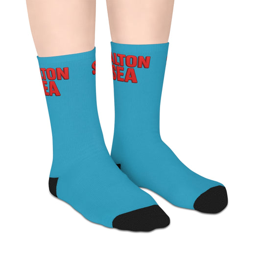 Salton Sea Cool Casual Mid-length Socks | Fun Lifestyle Gift, Quirky Fashion Accessory, Unique Socks for Everyday Wear