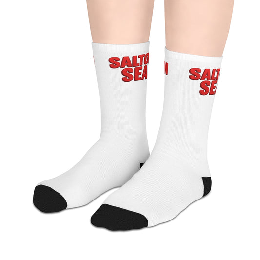 Salton Sea Cool Casual Mid-length Socks | Fun Lifestyle Gift, Quirky Fashion Accessory, Unique Socks for Everyday Wear