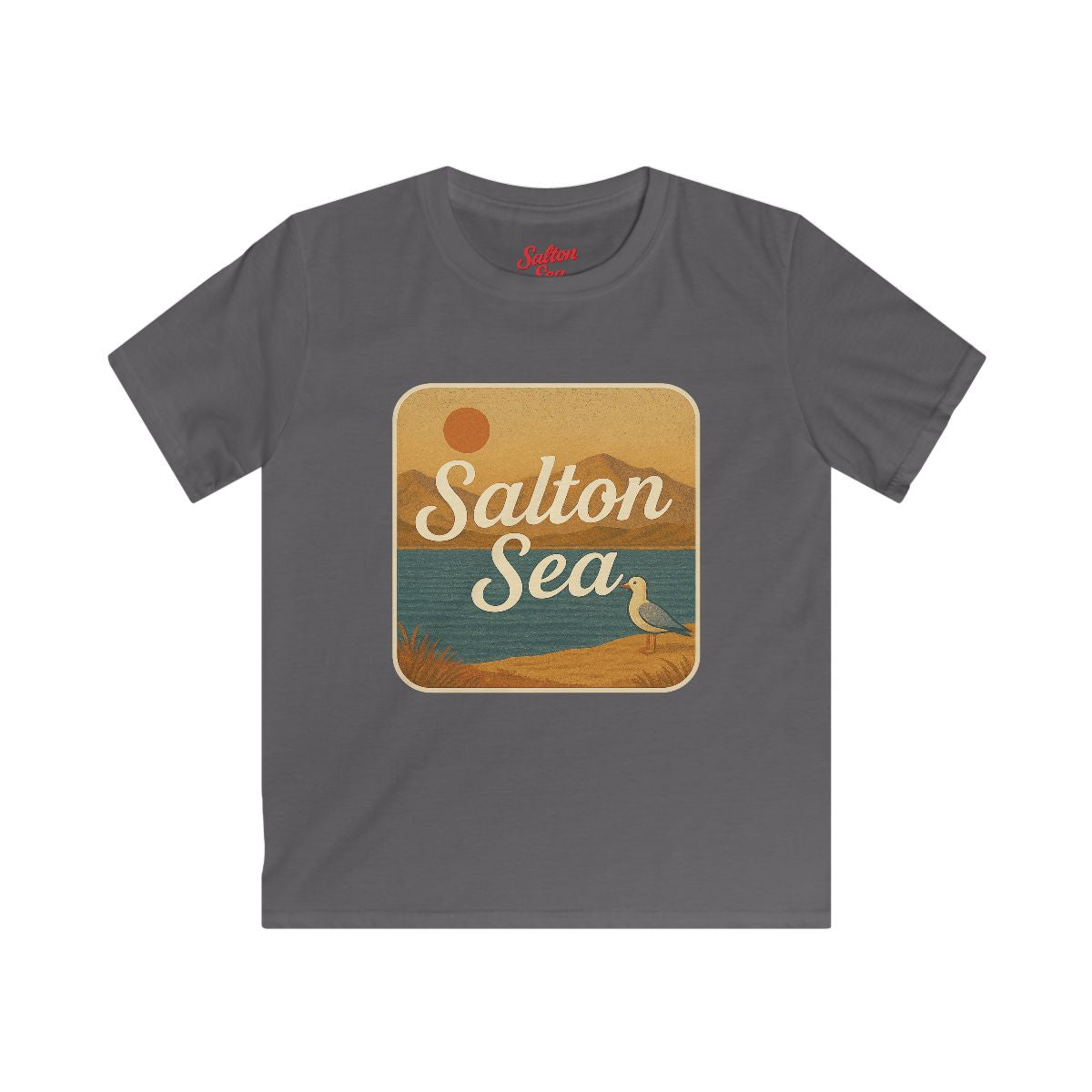 Salton Sea Kids Tee, Softstyle T-Shirt for Children, Summer Adventure Shirt, Lake House Gift, Outdoor Fun Apparel