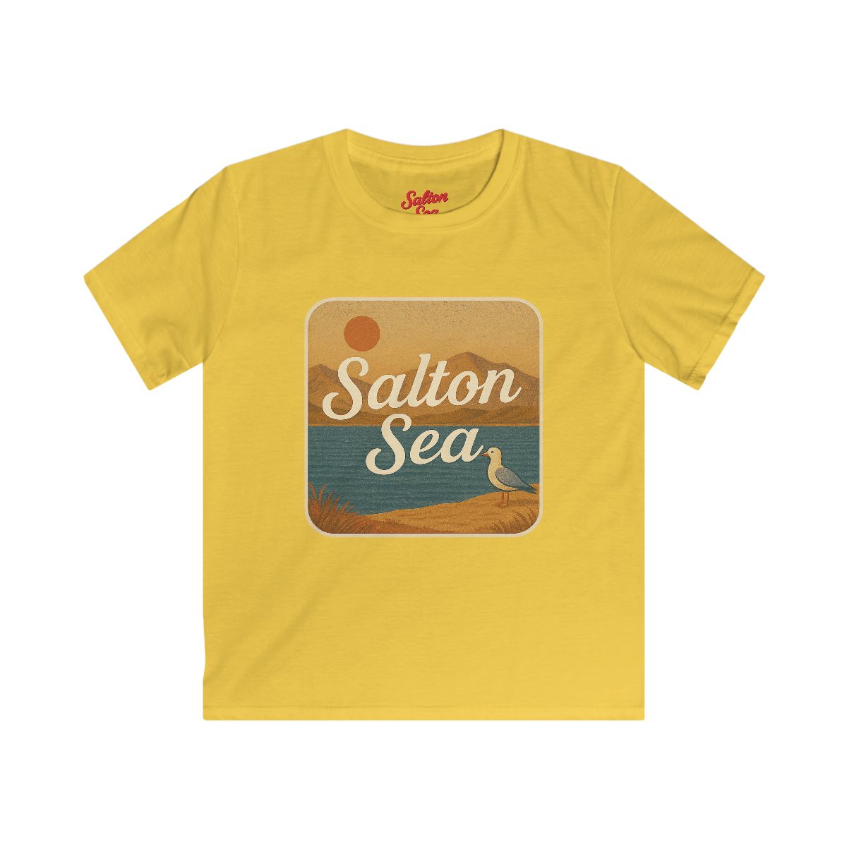 Salton Sea Kids Tee, Softstyle T-Shirt for Children, Summer Adventure Shirt, Lake House Gift, Outdoor Fun Apparel