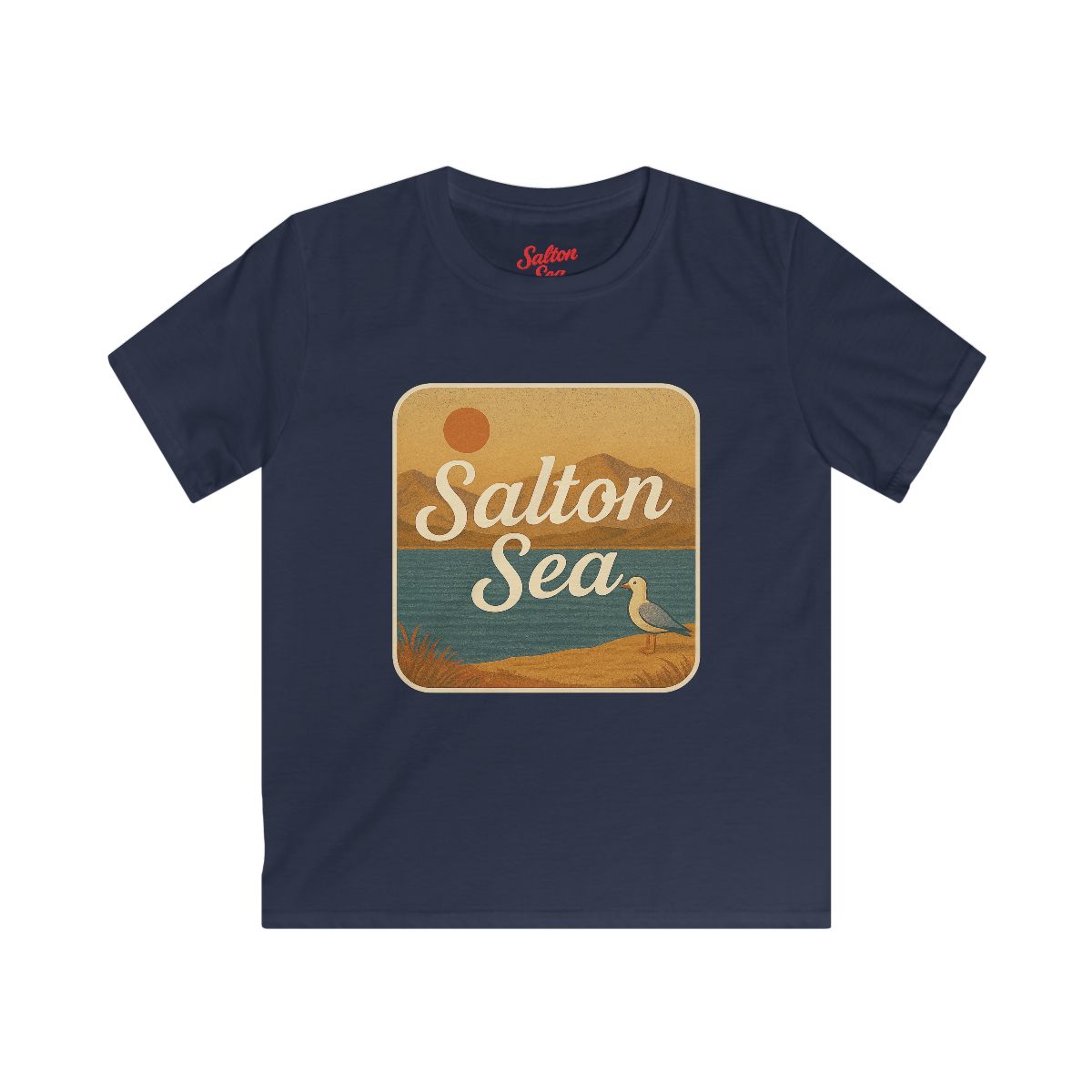 Salton Sea Kids Tee, Softstyle T-Shirt for Children, Summer Adventure Shirt, Lake House Gift, Outdoor Fun Apparel
