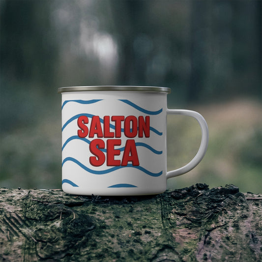 Salton Sea Rustic Enamel Camping Mug - Perfect for Outdoor Adventures, Enthusiasts, and Cozy Campfires, Great Gift for Camping Lovers, [...]