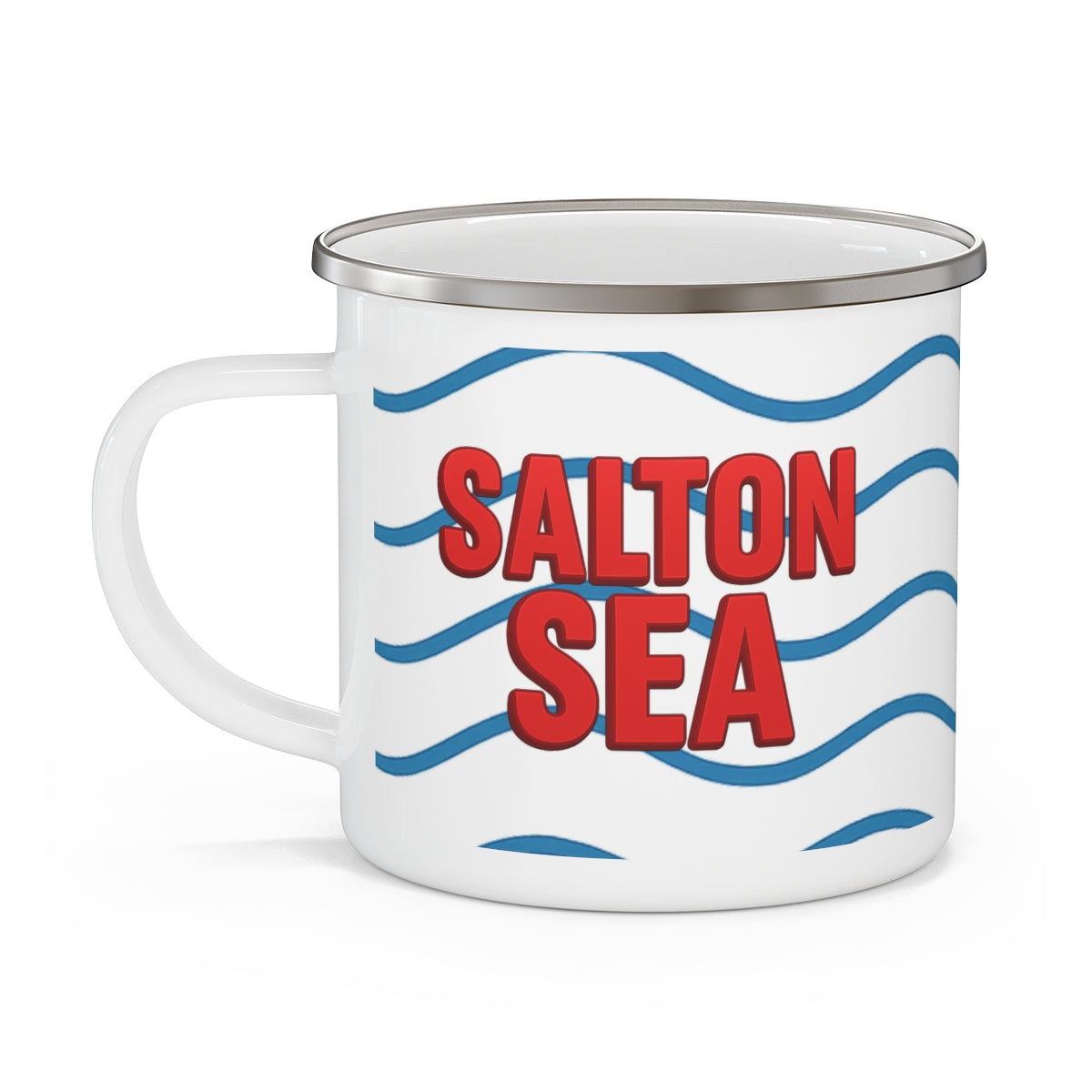 Salton Sea Rustic Enamel Camping Mug - Perfect for Outdoor Adventures, Enthusiasts, and Cozy Campfires, Great Gift for Camping Lovers, [...]