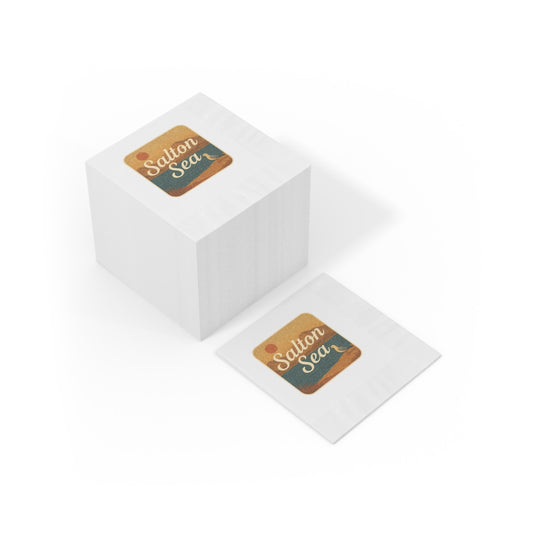 Salton Sea White Coined Napkins