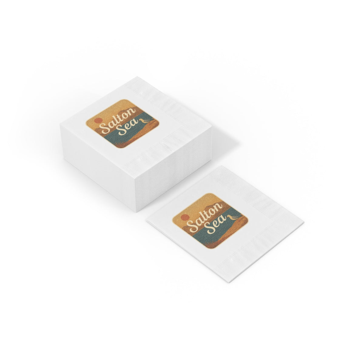 Salton Sea White Coined Napkins