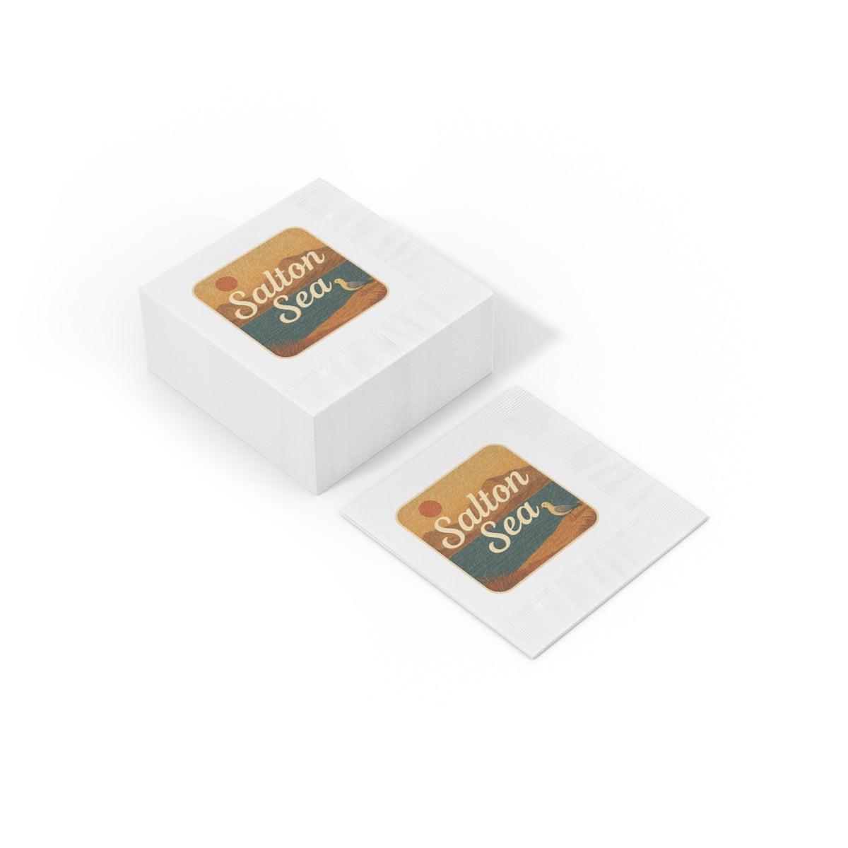 Salton Sea White Coined Napkins