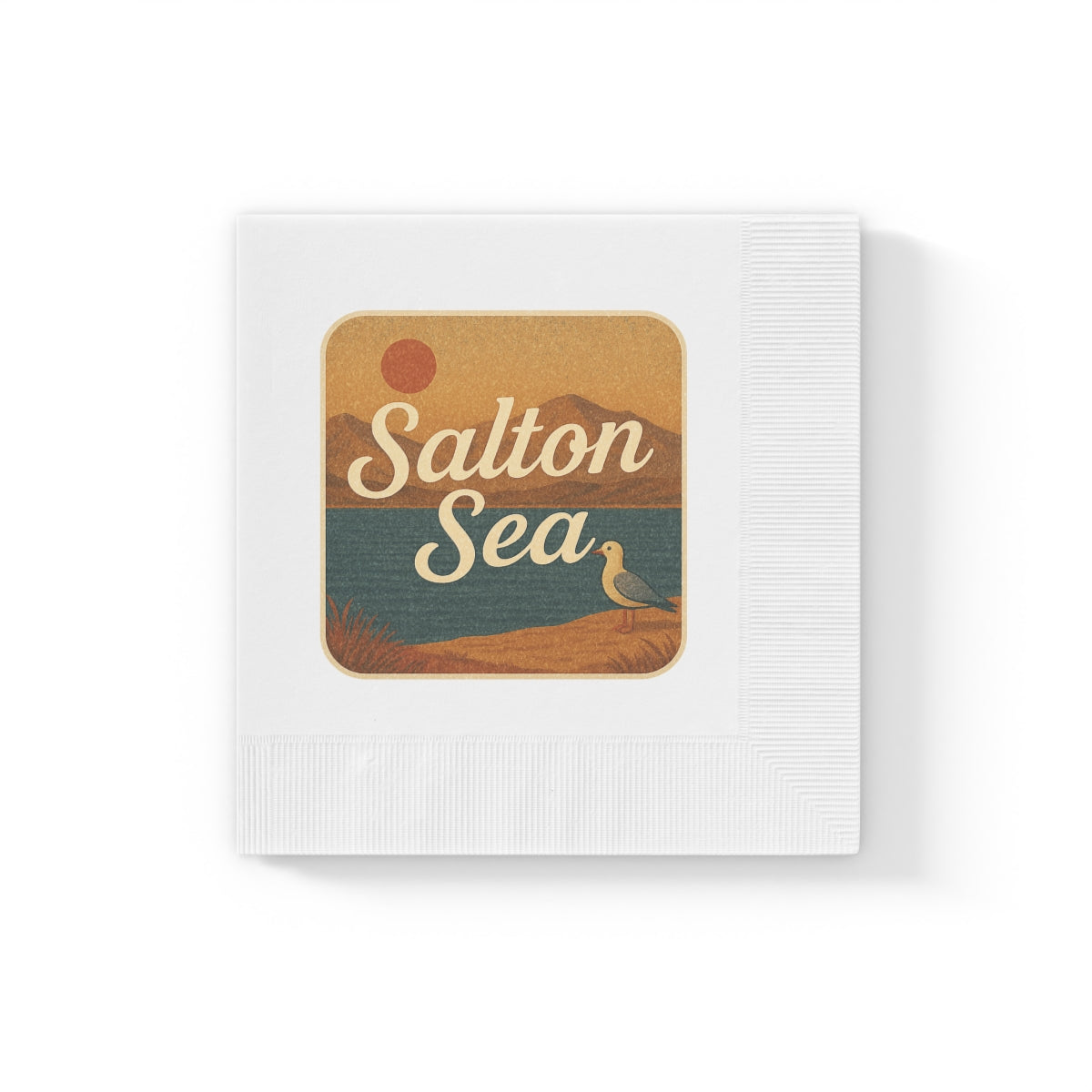Salton Sea White Coined Napkins