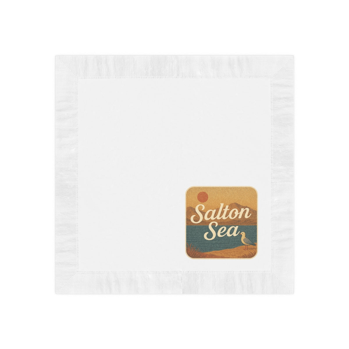 Salton Sea White Coined Napkins