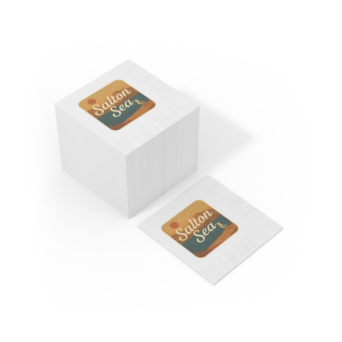 Salton Sea White Coined Napkins