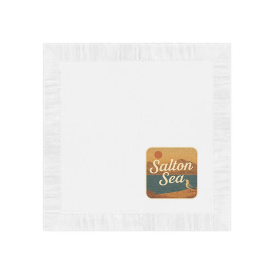 Salton Sea White Coined Napkins