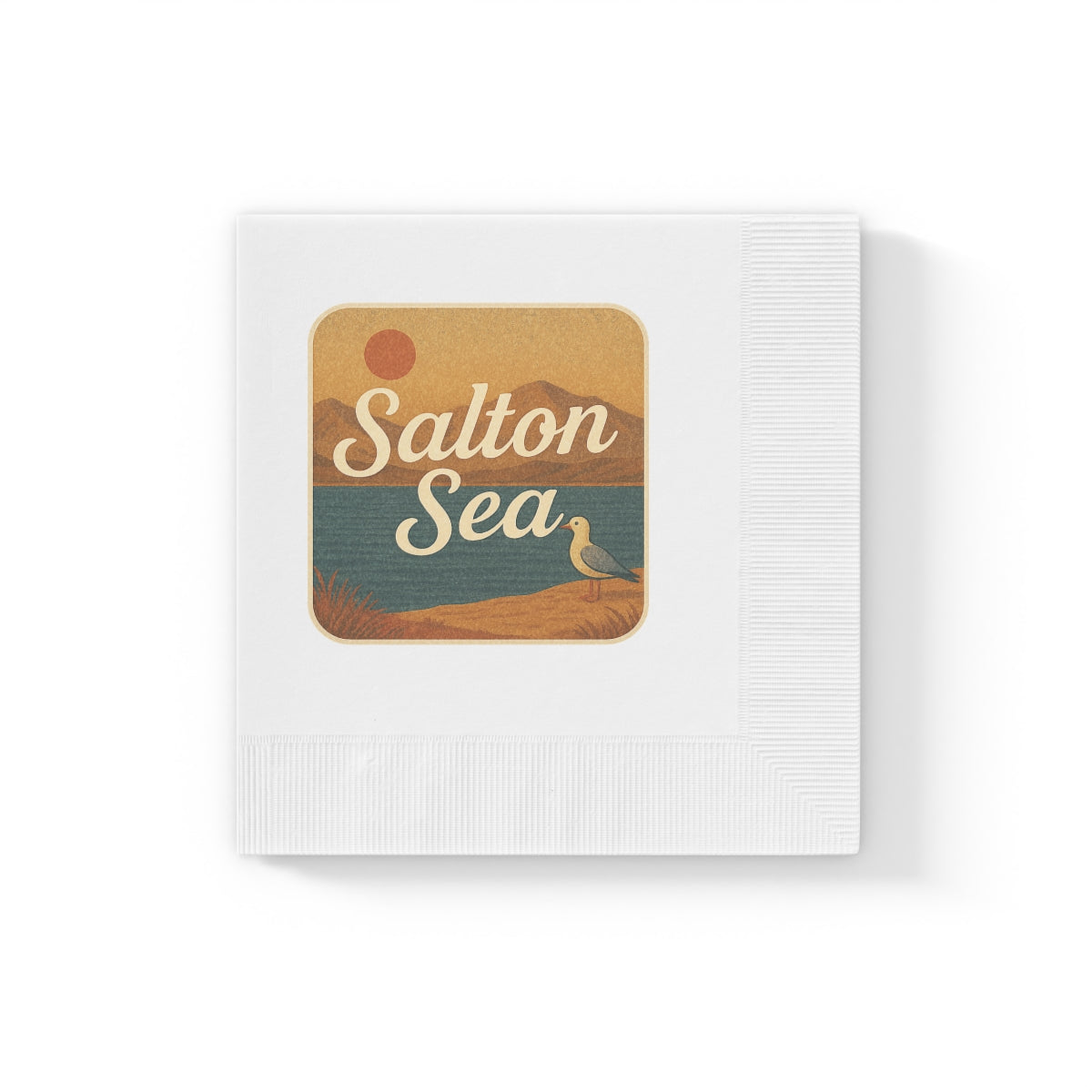 Salton Sea White Coined Napkins