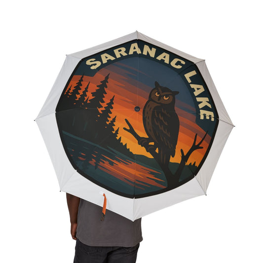 Saranac Lake Semi-Automatic Foldable Umbrella, Travel Umbrella, Outdoor Gear, Gifts for Nature Lovers, Rainy Day Essential