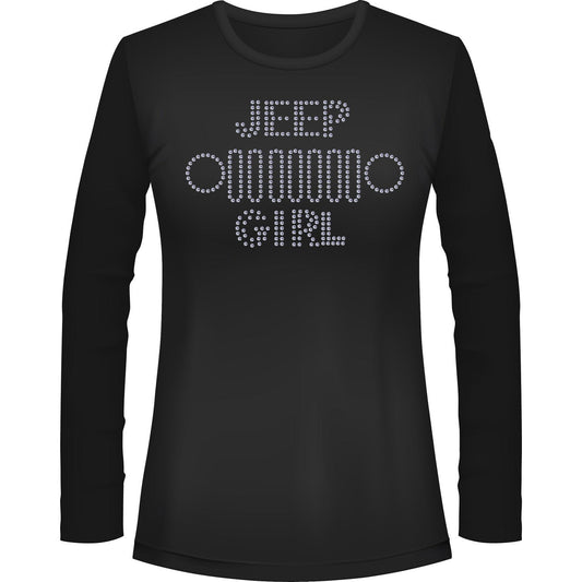 Jeeper Girl Grill Rhinestone Tee Short or Long  Sleeve
