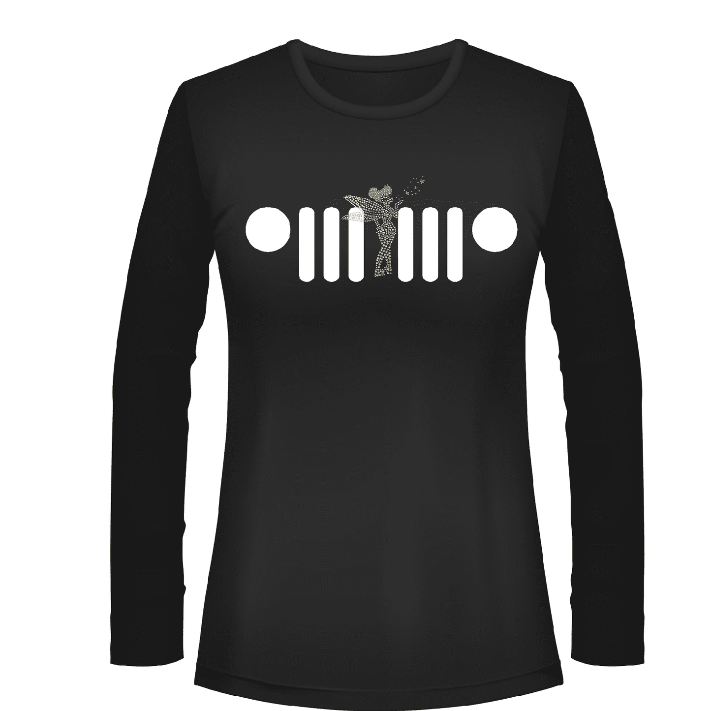 Jeeper Tink Rhinestone Tee Short or Long  Sleeve