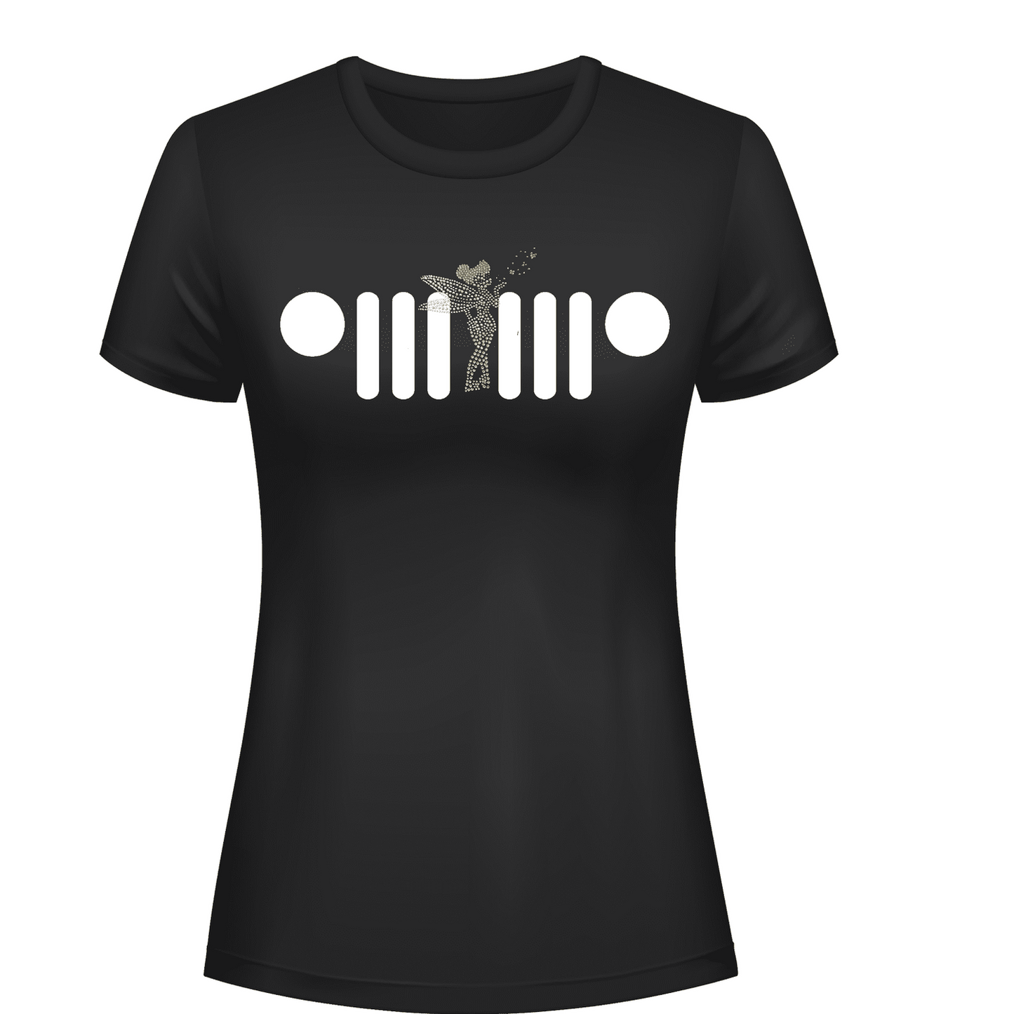 Jeeper Tink Rhinestone Tee Short or Long  Sleeve